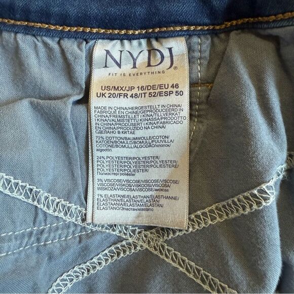 NYDJ Slim Bootcut Denim Blue Jeans Gratitude Sz 16 - Picture 9 of 12